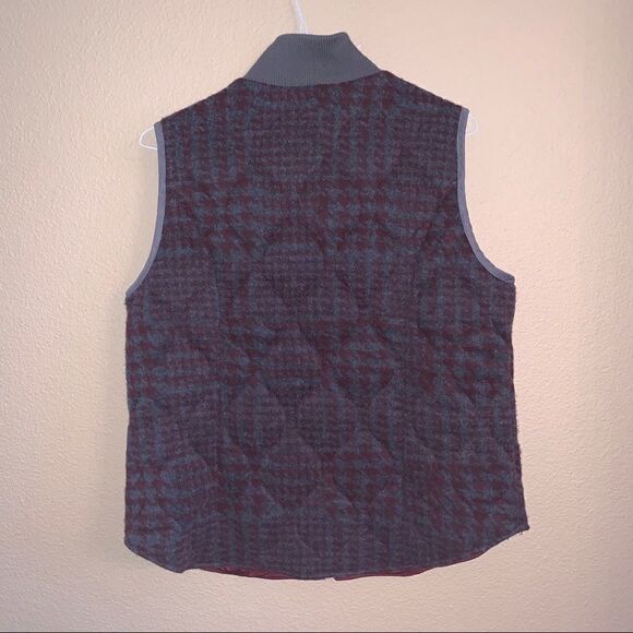 Large Bob Timberlake Burgandy-Gray Wool Bkend Vest - Picture 6 of 6